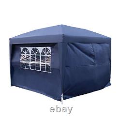 Pop Up Gazebo 3x3m with 4 Sides Garden Heavy Duty Marquee Waterproof Tent Canopy