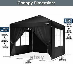 Pop Up Gazebo Canopy Marquee Strong Waterproof Heavy Duty Garden Party Tent 3x3M