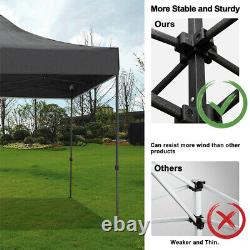 Pop-up Gazebo 3x3M Heavy Duty Canopy Garden Party Tent Waterproof with 4Sides UK