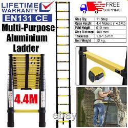 Portable 4.4M Heavy Duty Multi-Purpose Aluminium Telescopic Ladder Extendable
