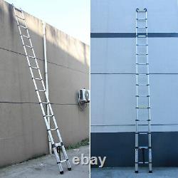 Portable 6.2M Heavy Duty Multi-Purpose Aluminium Telescopic Ladder Extendable UK