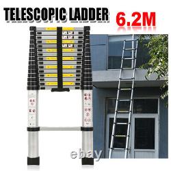 Portable 6.2M Telescopic Ladders Heavy Duty Aluminium Step Ladder Extendable