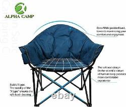 Portable Camping Chair Oversize Durable Moon Saucer Chair Cup Holder 160kg Max