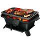 Portable Charcoal Grill Outdoor Cooking Bbq Grill Station Cast Iron Heavy Duty