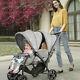 Portable Double Seat Baby Stroller Front Back Withheavy Duty Construction Frame