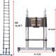 Portable Extendable Heavy Duty Multi-purpose Stainless Steel Telescopic Ladder