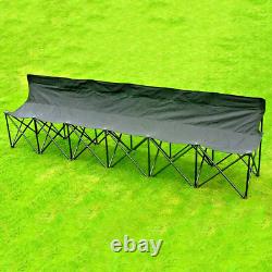 Portable Folding Bench For Sports Team Football Subs Camping Heavy Duty 6 Seat