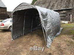 Portable Garage 9m x 3m complete with curtain flaps for ends. Heavy Duty