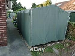 Portable Garage, heavy duty canvas 14ft x 6ft 6in in Olive Green