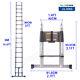 Portable Heavy Duty Multi-purpose Alu/steel Telescopic Folding Ladder Extendable