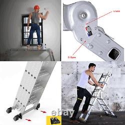 Portable Heavy Duty Multi-Purpose Alu/Steel Telescopic Folding Ladder Extendable
