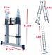 Portable Heavy Duty Multi-purpose Aluminium Telescopic Folding Ladder Extendable