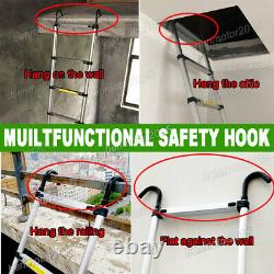Portable Heavy Duty Multi-Purpose Aluminium Telescopic Ladder Extendable + Hooks