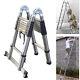 Portable Heavy Duty Multi-purpose Telescopic Folding Ladder Extendable 5m 16.5ft