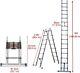 Portable Heavy Duty Multi-purpose Stainless Steel Telescopic Ladder Extendable