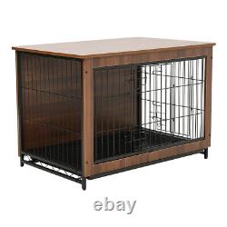 Portable Large Dog Cage Heavy Duty Metal Frame Pet Playpen Crate Kennel