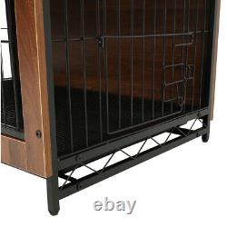 Portable Large Dog Cage Heavy Duty Metal Frame Pet Playpen Crate Kennel