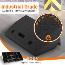 Portable Lightweight Plastic Curb Ramps 2PC Heavy Duty Black