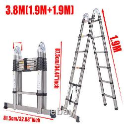 Portable Telescopic Collapsible Extension Folding Step Ladder Heavy Duty Loft