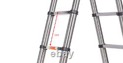 Portable Telescopic Collapsible Extension Folding Step Ladder Heavy Duty Loft