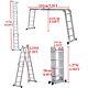 Portable Telescopic Folding Ladder Alloy Extension Extendable Steps Heavy Duty