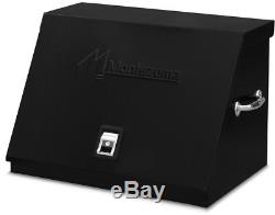 Portable Tool Box Montezuma 30 in. Sturdy Heavy-duty Steel Black Powder Coat