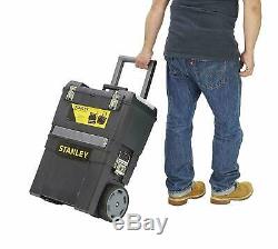 Portable Tool Storage Work Center Containers Wheels Handle Box Tray Heavy Duty