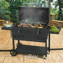 Premium BBQ smoke Charcoal HEating Grill Outdoor Garden Heavy-Duty Cast Iron UK