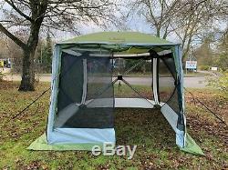 Quest Instant Pop Up Screen House 4 PRO Gazebo Sewn In Zip Down Blinds New