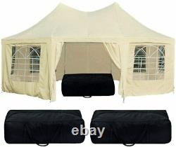 Quictent 6.8x5M Heavy Duty Marquee Octagonal Wedding Party Tent Outdoor Gazebo