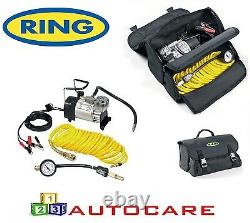 Ring 12v Heavy Duty Air Compressor & Accessories With Storage Bag