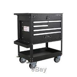 Rolling Tool Box Organizer 5-Drawer Utility Cart Heavy Duty Portable Black 31