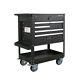 Rolling Tool Box Organizer 5-drawer Utility Cart Heavy Duty Portable Black 31