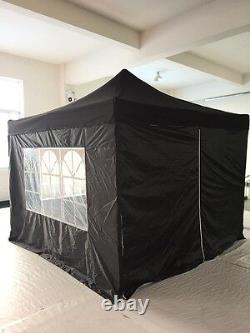 SUPER STRONG GAZEBO 3x3m White Black Marquee PopUp Pyramid Waterproof Tent