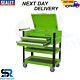 Sealey Ap760mhv Green Heavy Duty Mobile Tool & Parts Portable Trolley 2 Drawers