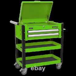 Sealey Green Heavy Duty Mobile Tool & Parts Portable Trolley 2 Drawers AP760MHV