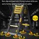 Security 3.8m A Frame Folding Extendable Ladder Step Loft Ladder Heavy Duty