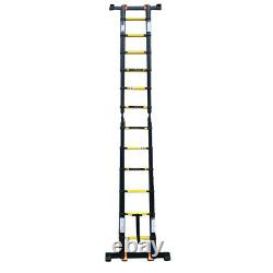 Security 3.8M A Frame Folding Extendable Ladder Step Loft Ladder Heavy Duty