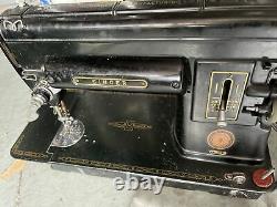 Singer 301A Slant Needle Portable Sewing Machine Heavy Duty As Is