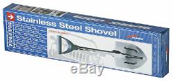 Sumex Silver Chrome Heavy Duty Stainless Steel Portable Snow / Dirt Spade Shovel