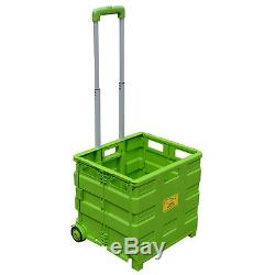 SunLeisure Heavy Duty Pack & Go Foldable Portable Shopping Transport Box Trolley