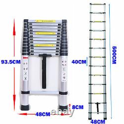 Telescopic Ladder 2.6M-6M Multi-Purpose Folding Heavy Duty Ladder Extend Loft