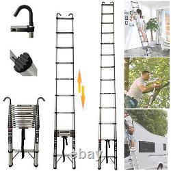 Telescopic Ladder 5M, Portable Attic Ladders, Heavy Duty Stainless Steel 12 Step