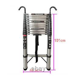 Telescopic Ladder 5M, Portable Attic Ladders, Heavy Duty Stainless Steel 12 Step