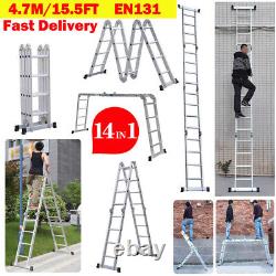 Telescoping Ladder Heavy Duty Extension Ladder Portable Folding Ladder Anti-Slip