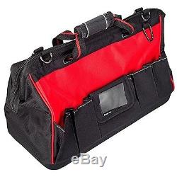 Tool Bag with Shoulder Strap Wide Mouth Heavy Duty Portable Tote 20 Inch Organizer