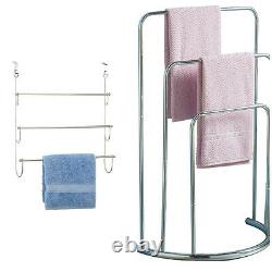 Towel Holder Stand Three Tier Free Standing Bathroom Rail Bar By Home Discount