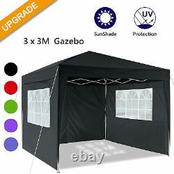 UK 3x3 Pop Up Gazebo Waterproof Marquee Canopy Outdoor Garden Party Wedding Tent