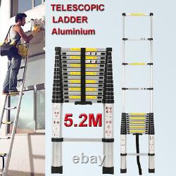 UK 5.2M Heavy Duty Portable Multi-Purpose Aluminium Telescopic Ladder Extendable