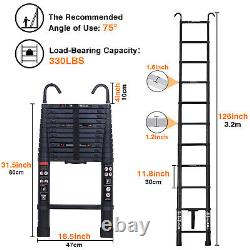 UK EN131 Portable Folding Telescopic Ladder Aluminium Multi-Purpose Heavy Duty
